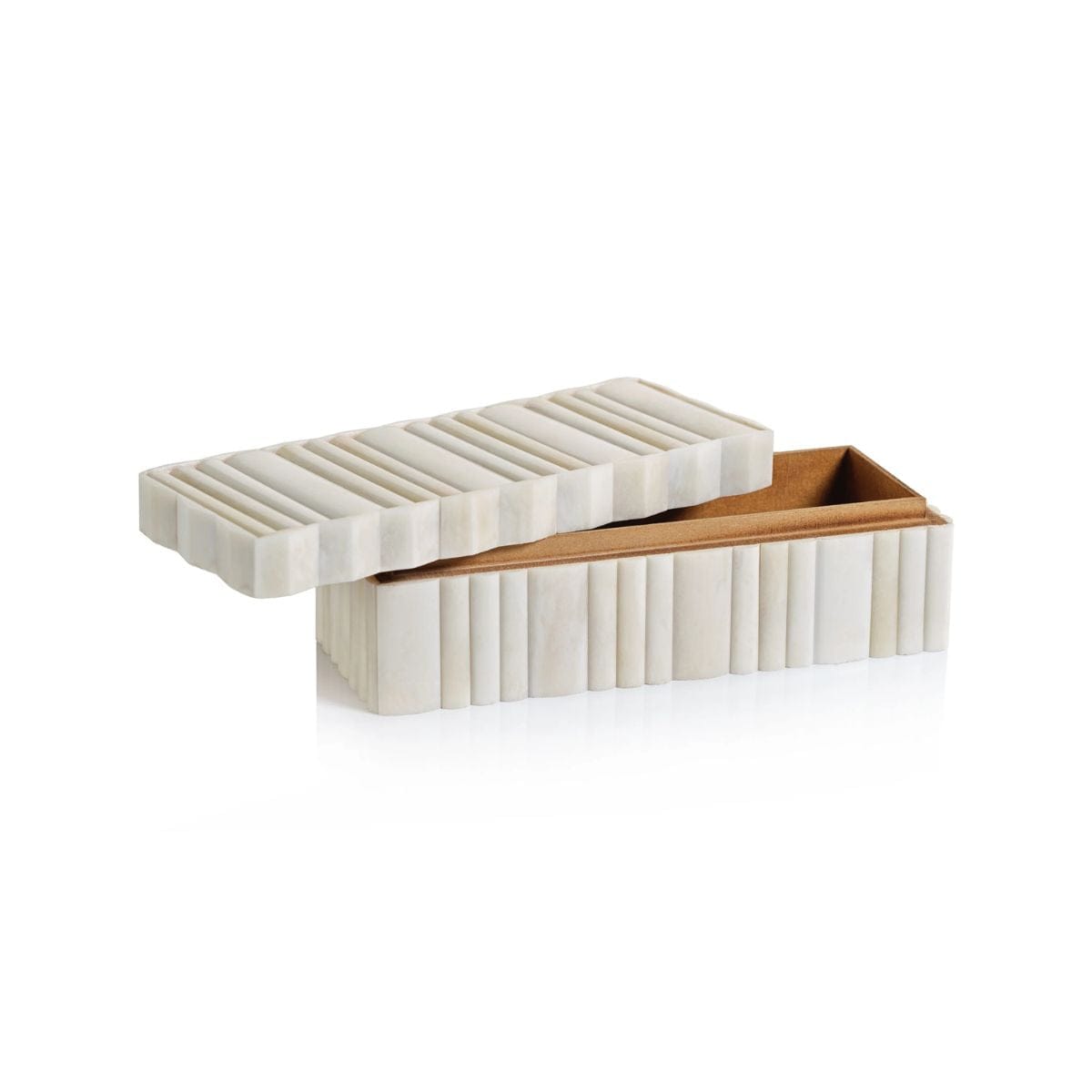 Zodax Corviglia White Bone Scalloped Box Decorative Boxes IN-7955