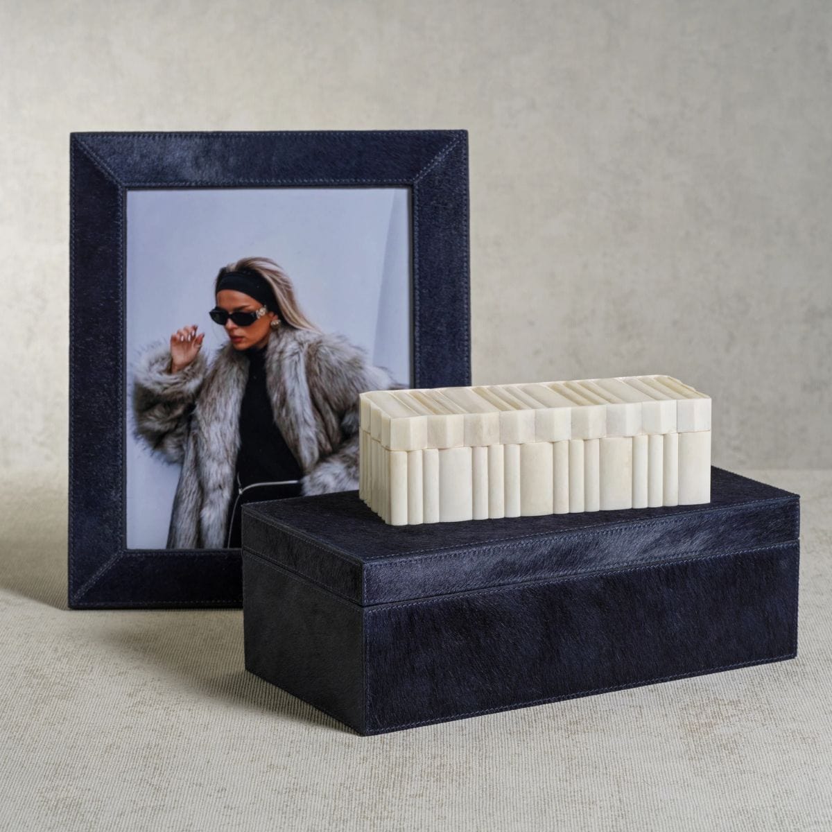Zodax Corviglia White Bone Scalloped Box Decorative Boxes IN-7955
