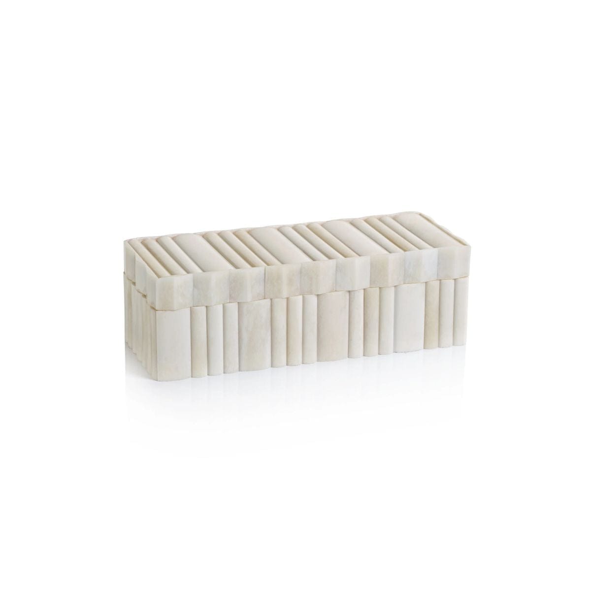 Zodax Corviglia White Bone Scalloped Box Decorative Boxes IN-7955