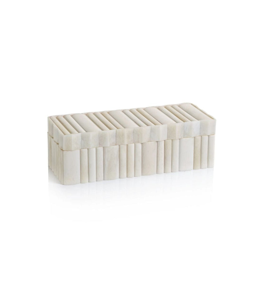 Corviglia White Bone Scalloped Box