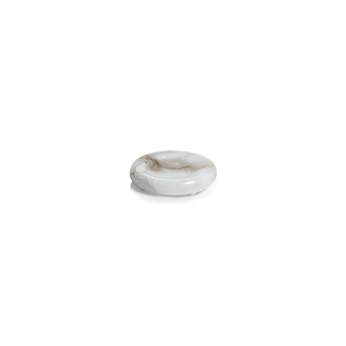 Zodax Côte d'Azur Alabaster Round Soap Dish Bath & Body IN-7891