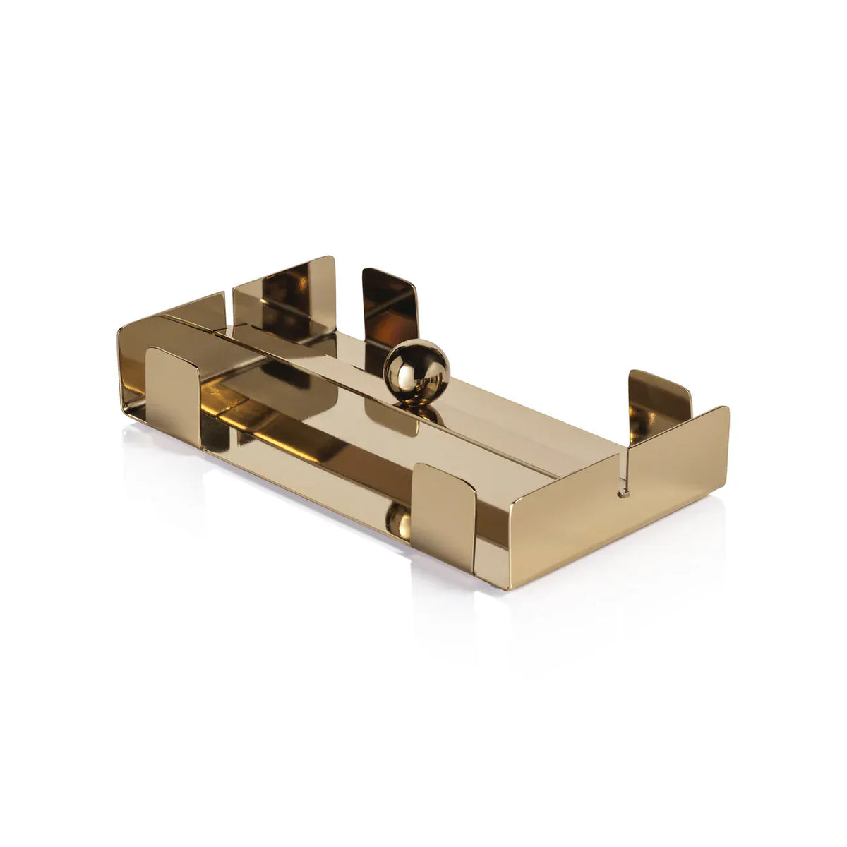 Zodax Dinner Napkin Basso Napkin Holder - Polished Gold Napkin Holders IN-8194