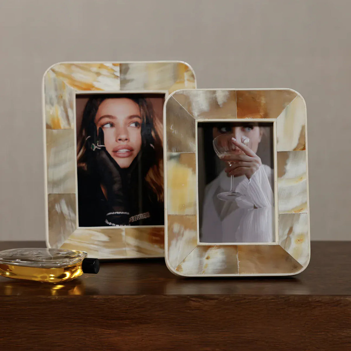 Zodax Dune African White Horn Photo Frame Picture Frames