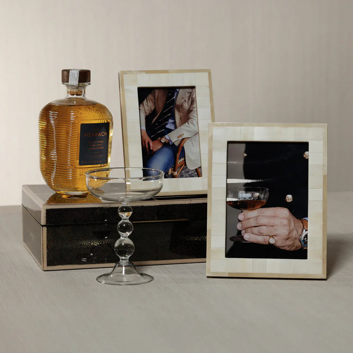 Zodax Dune Natural and Bleached White Bone Photo Frame Picture Frames