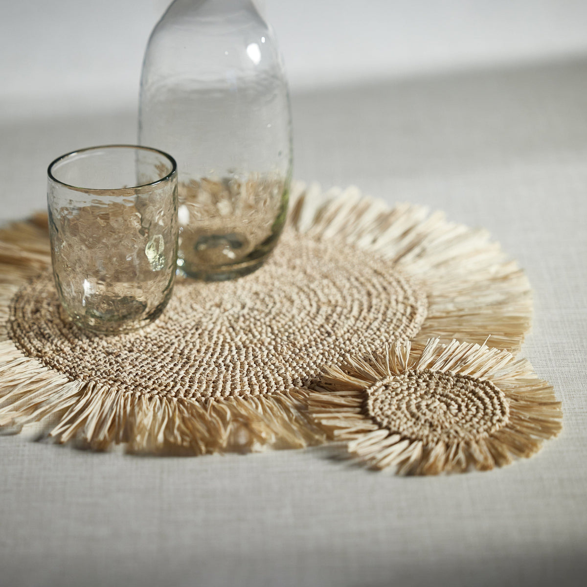 Zodax Fringed Palm Raffia Coaster Coasters NC-697