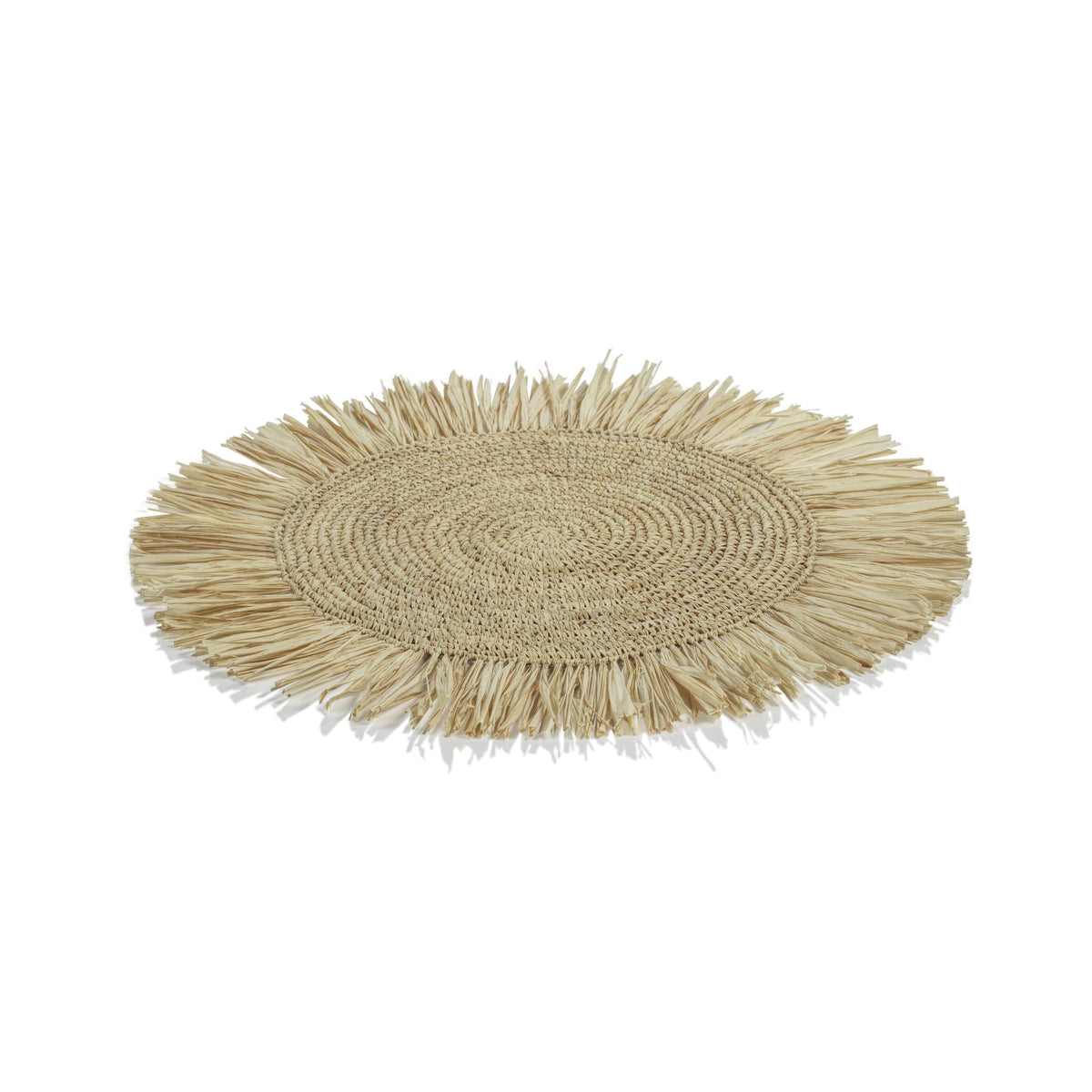 Zodax Fringed Palm Raffia Placemat Placemats NC-698