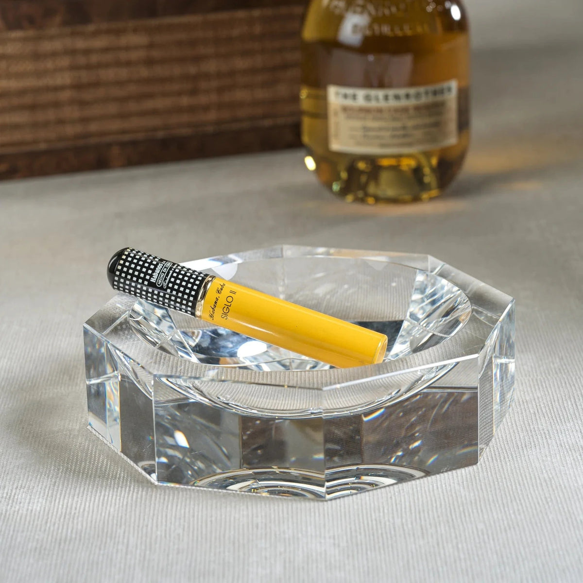 Zodax Glass Crystal Octagon Bowl - Clear Decorative Bowls