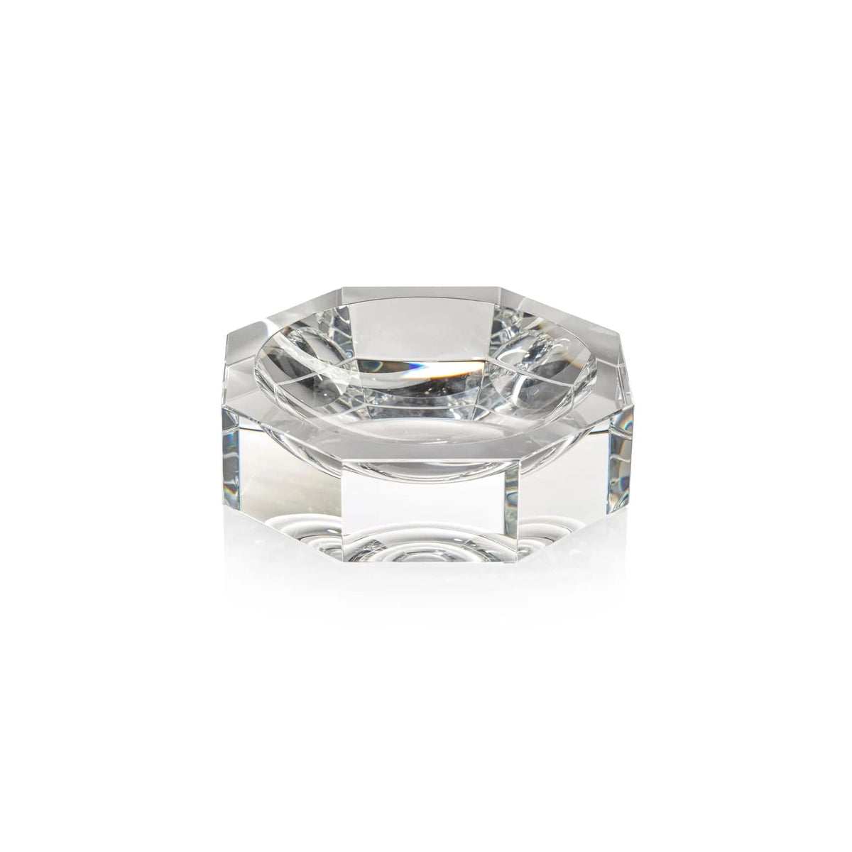 Zodax Glass Crystal Octagon Bowl - Clear Decorative Bowls