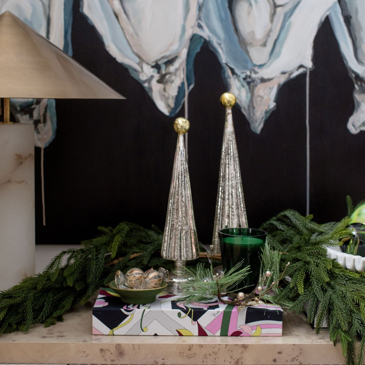 Zodax Glitter Branch Pine Cone Pick Seasonal & Holiday Decorations