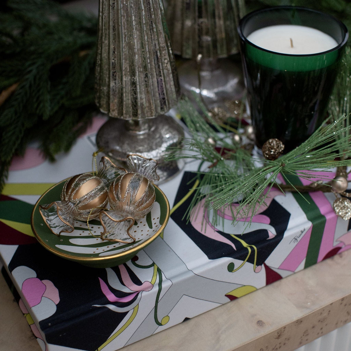 Zodax Glitter Branch Pine Cone Pick Seasonal & Holiday Decorations