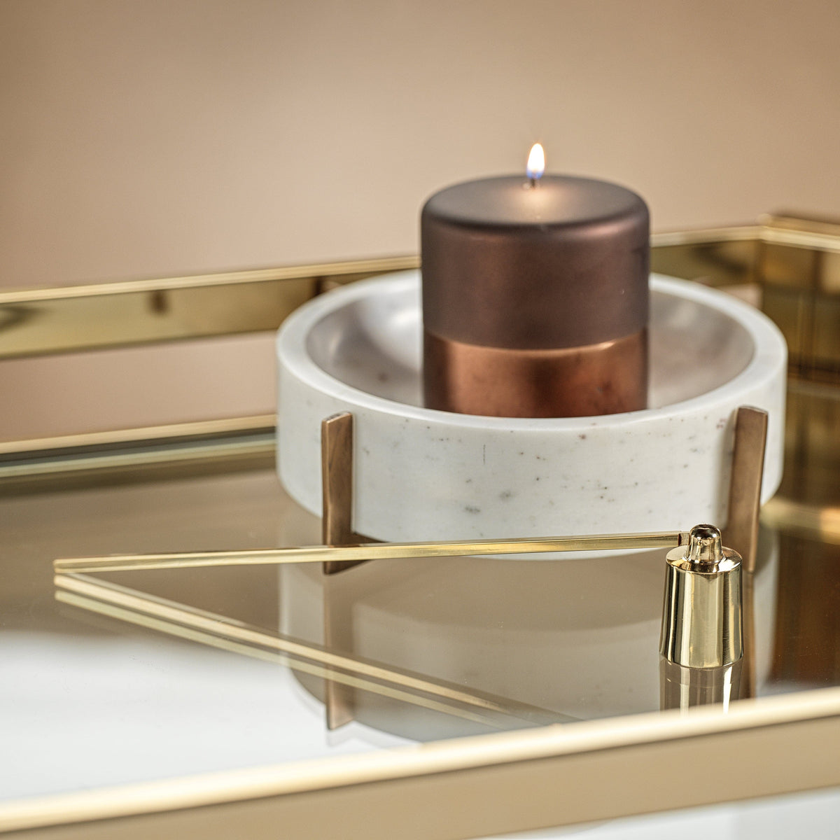 Zodax Gold Brass Candle Snuffer Candle Snuffers IN-7130
