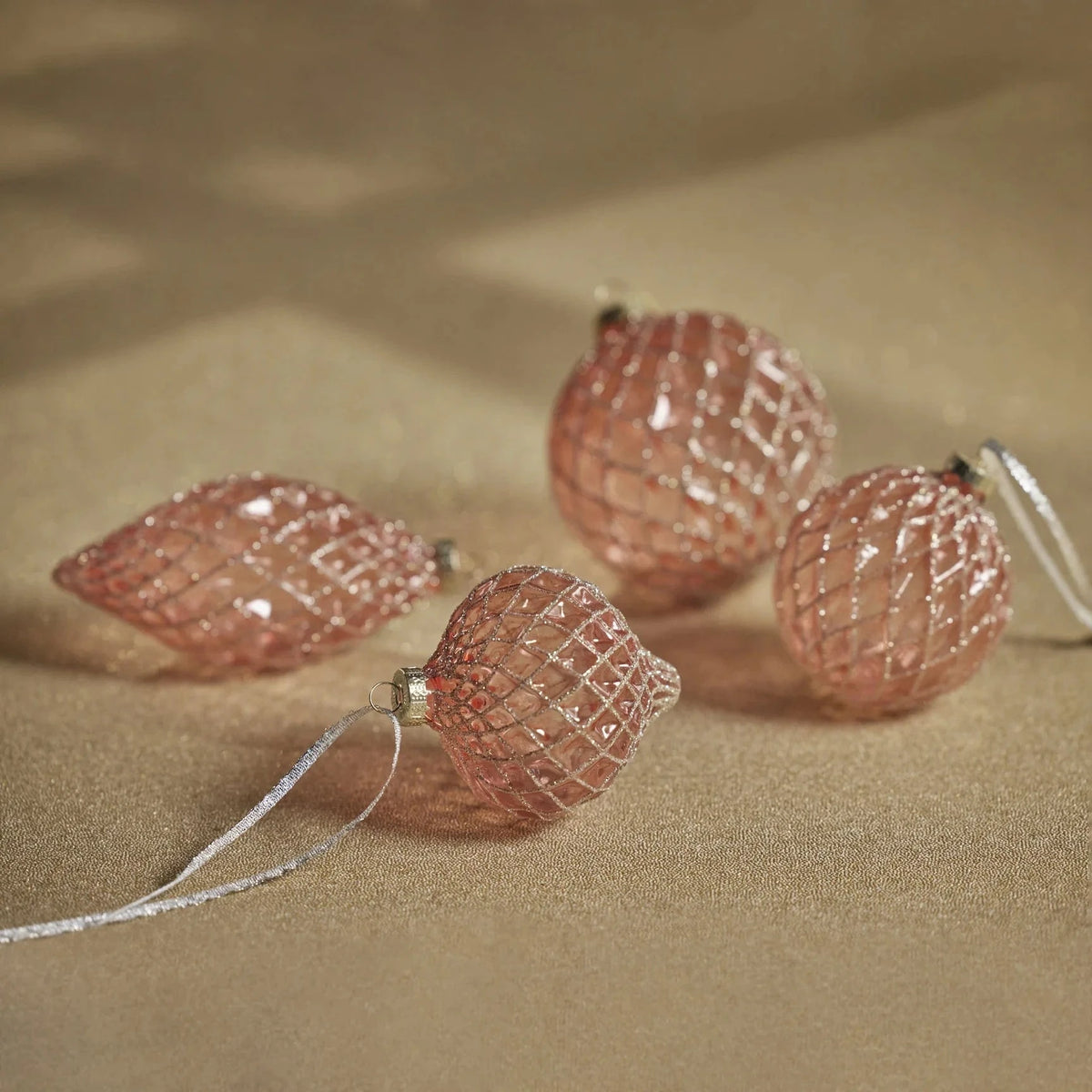 Zodax Harlequin Ball Glass Ornament - 3.25 in Holiday Ornaments CH-7087