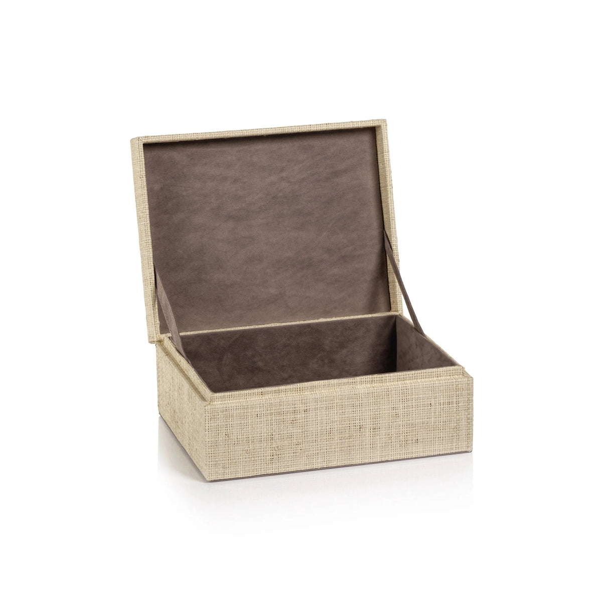 Zodax La Bocca Woven Raffia Box - Natural Decorative Boxes