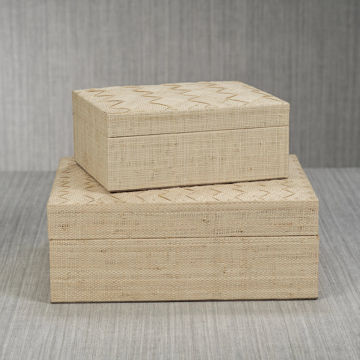 Zodax La Bocca Woven Raffia Box - Natural Decorative Boxes