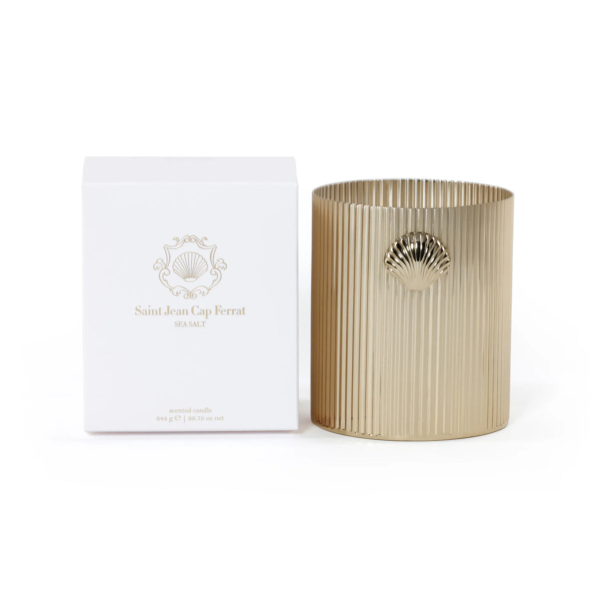 Zodax Large Cap Ferrat Fan Shell Design Candle in Gift Box Candles IG-2991