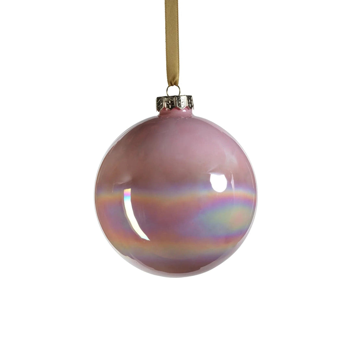 Zodax Large Solid Luster Glass Ball Ornament - Pink Seasonal & Holiday Decorations CH-7074
