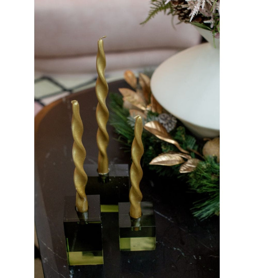 Rectangular Crystal Glass Taper Holder - secondary