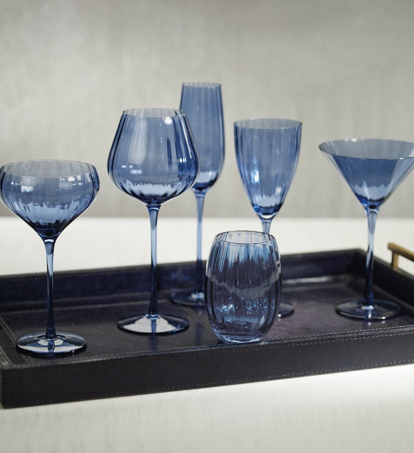 Madeleine Optic Glassware- Blue - secondary