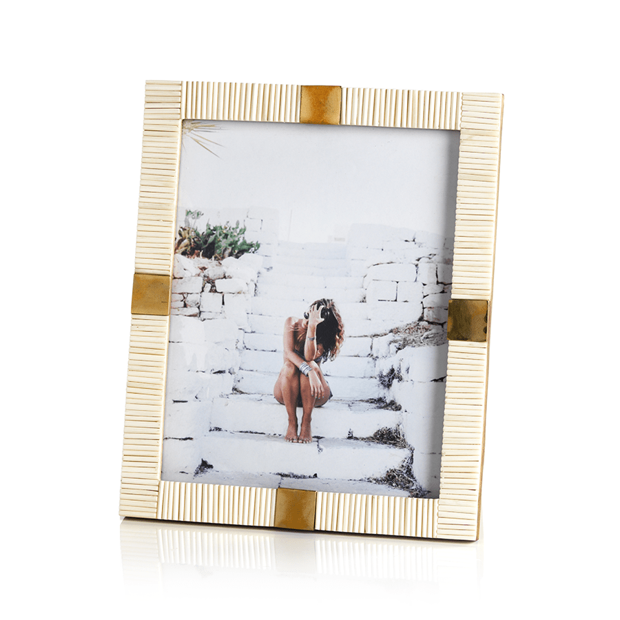 Zodax Maha Bone with Brass Trim Photo Frame Picture Frames