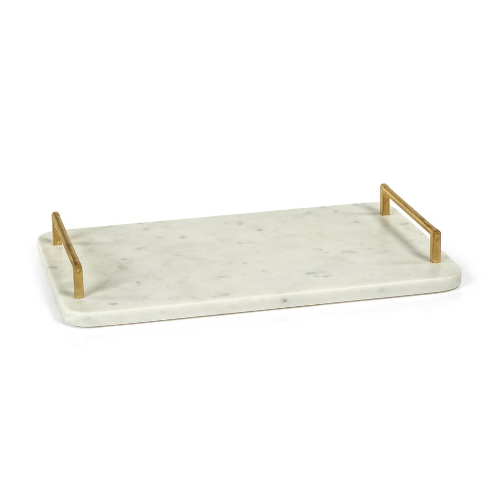 Zodax Marble Tray with Gold Handles IN-7200