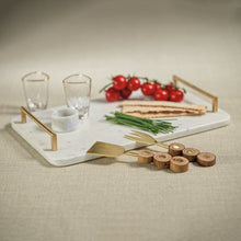 Zodax Marble Tray with Gold Handles IN-7200
