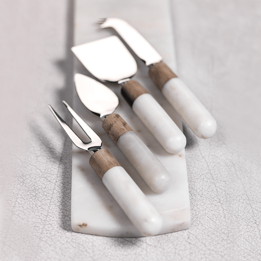 Zodax Marble & Wood Cheese Set IN-6289