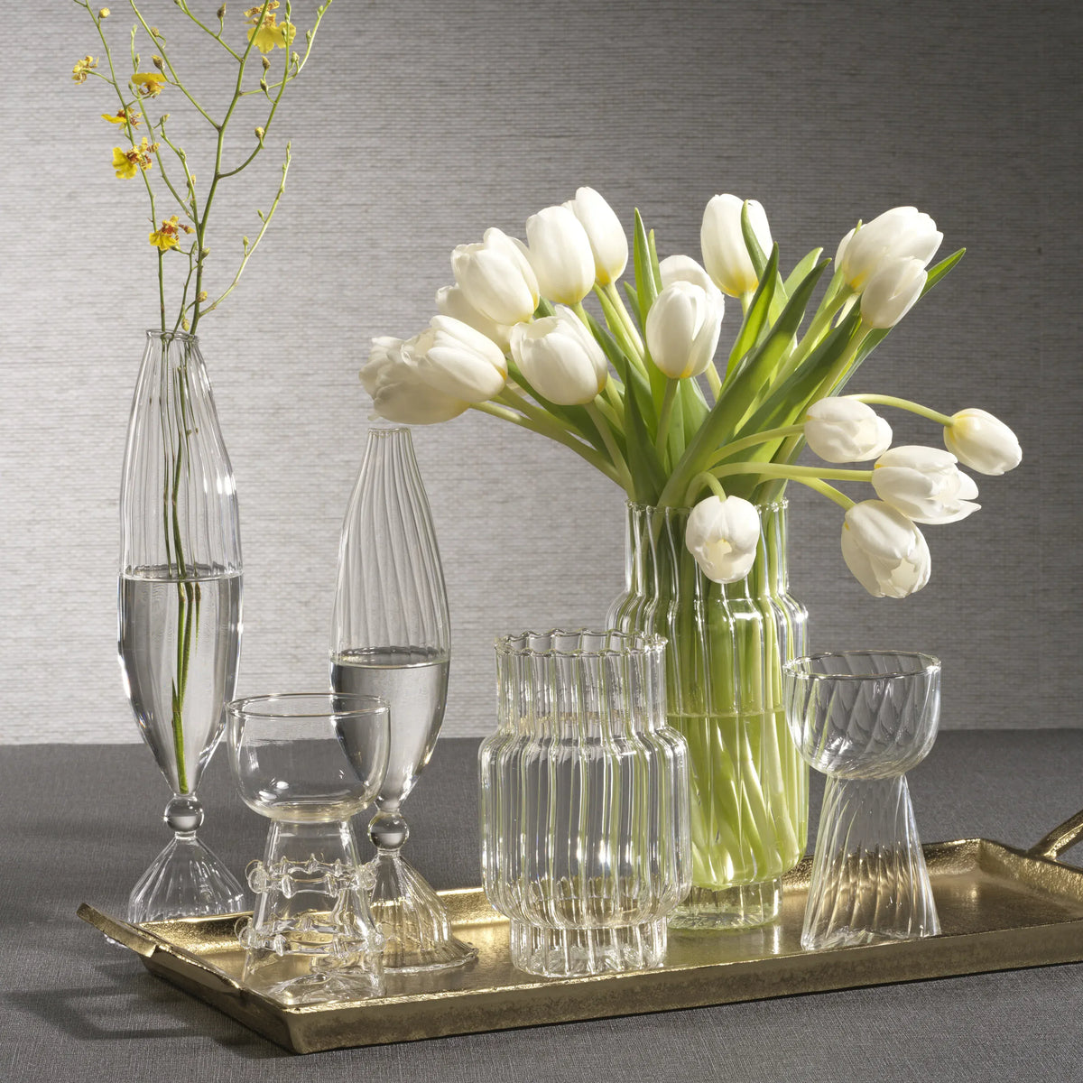 Zodax Mimo Clear Optic Glass Vase Vase