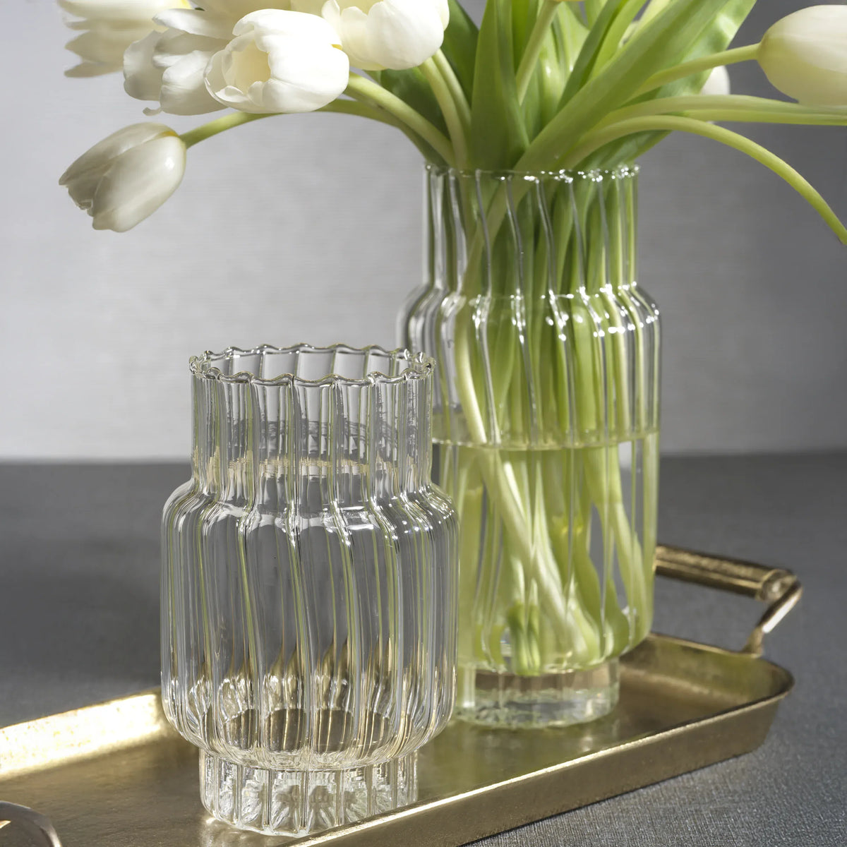 Zodax Mimo Clear Optic Glass Vase Vase