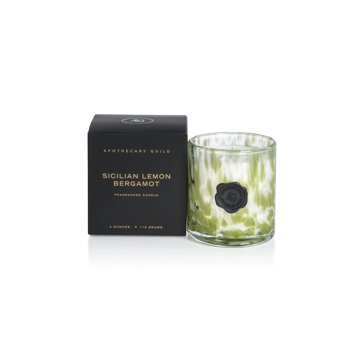 Zodax Mini Sicilian Lemon Bergamot Opal Glass Candle Candles IG-2861