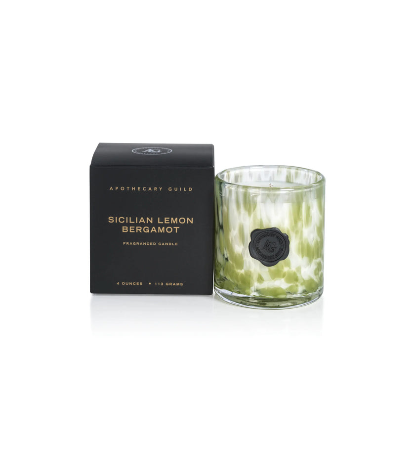 Sicilian Lemon Bergamot Opal Glass Candle