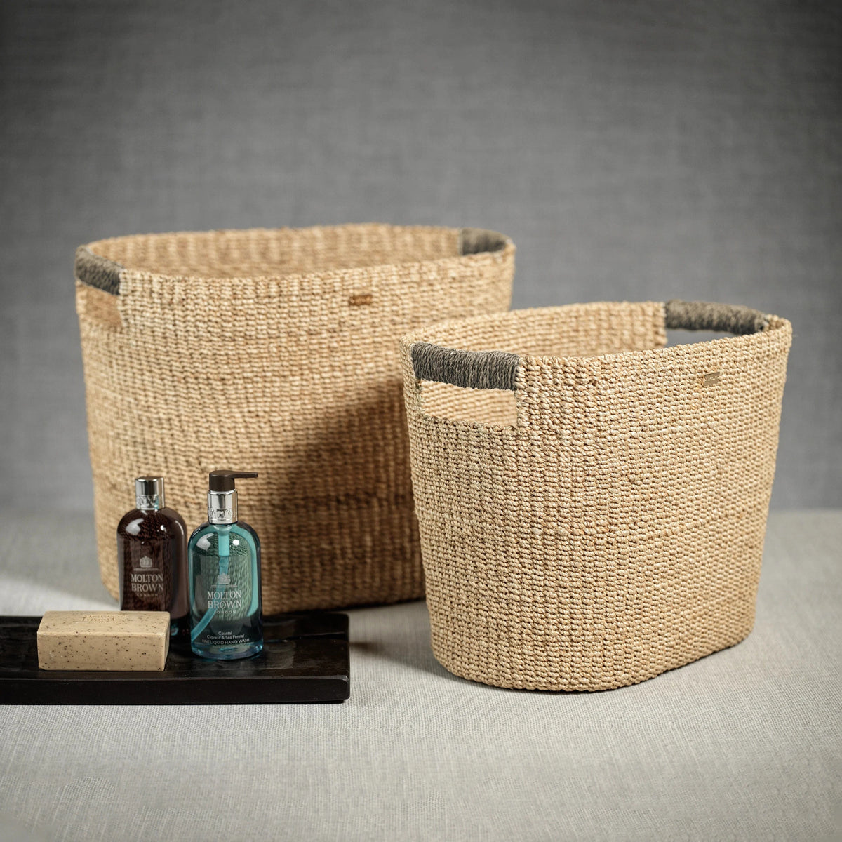 Zodax Miramar Oval Abaca Baskets - Set of 2 Baskets NCX-3023