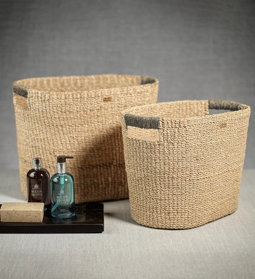 Miramar Oval Abaca Baskets - Set of 2 - secondary