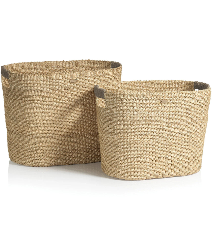 Miramar Oval Abaca Baskets - Set of 2