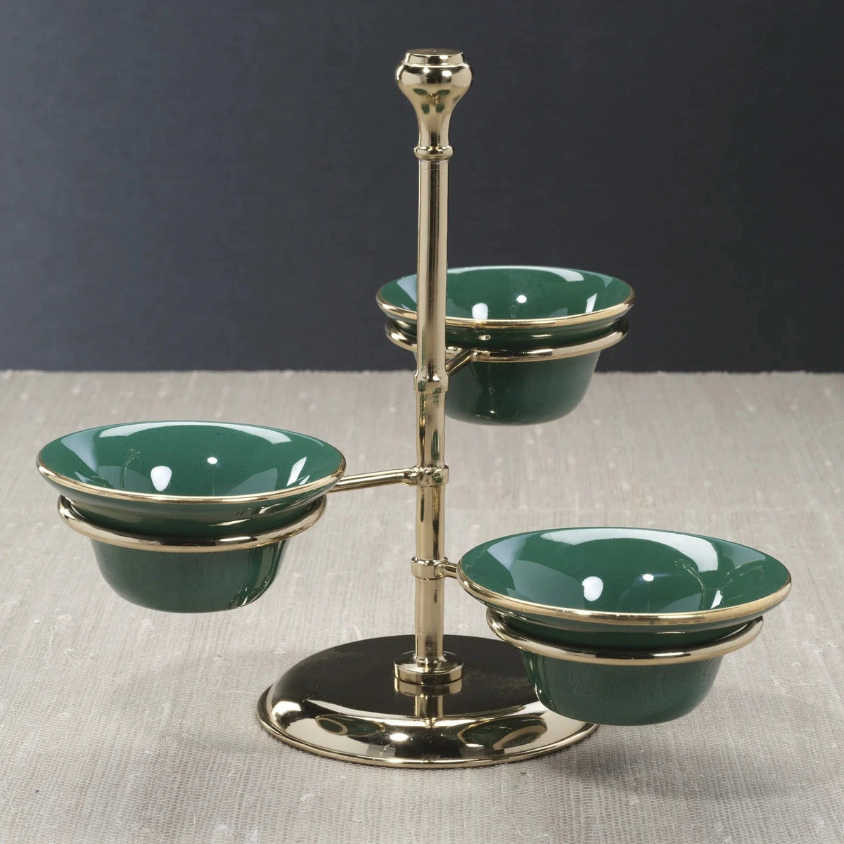 Zodax Monte Napoleone 3-Tier Condiment Bowl Set Serving Platters IN-8172