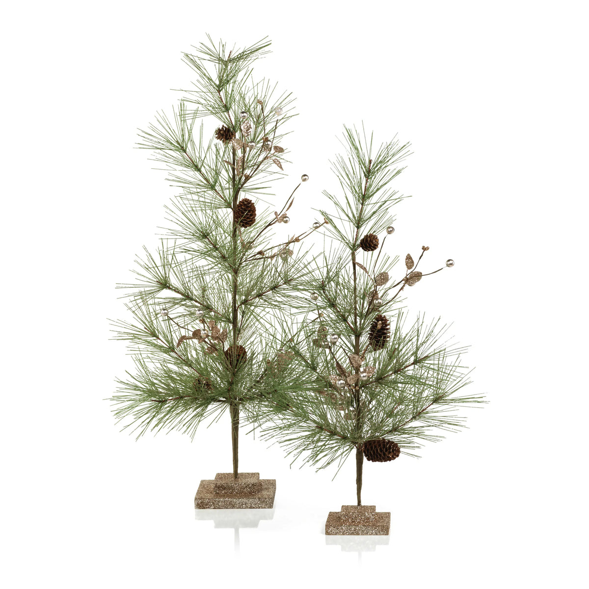 Zodax Needle Pine Tree with Small Pine Cones Miniature Trees