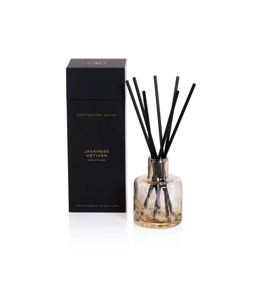 Opal Glass Reed Diffuser - Light Mocha: Javanese Vetiver
