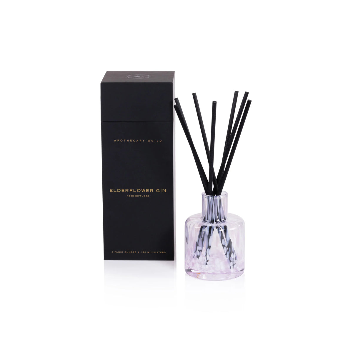 Zodax Opal Glass Reed Diffuser - White & Lilac: Elderflower Gin Diffusers CH-7698
