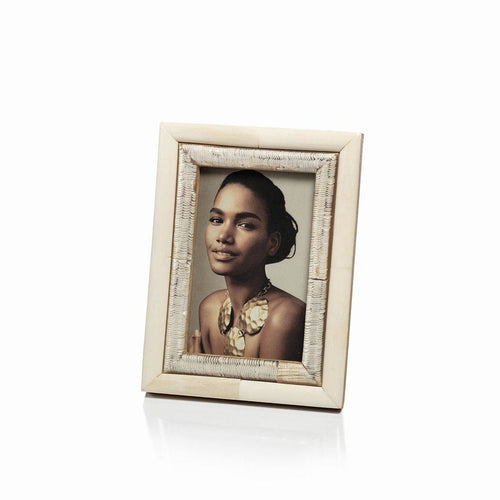 Zodax Oyster White and Shagrin Photo Frame IN-6012
