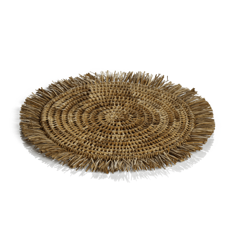 Zodax Pandan Round Fringed Placemat NCX-2977