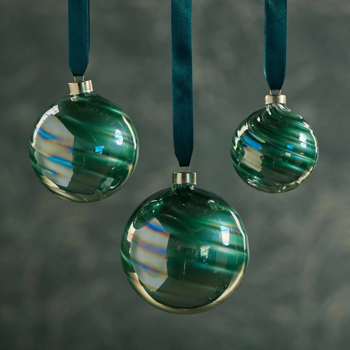 Zodax Pearl Luster Glass Ball Ornament - Green Holiday Ornaments CH-7086
