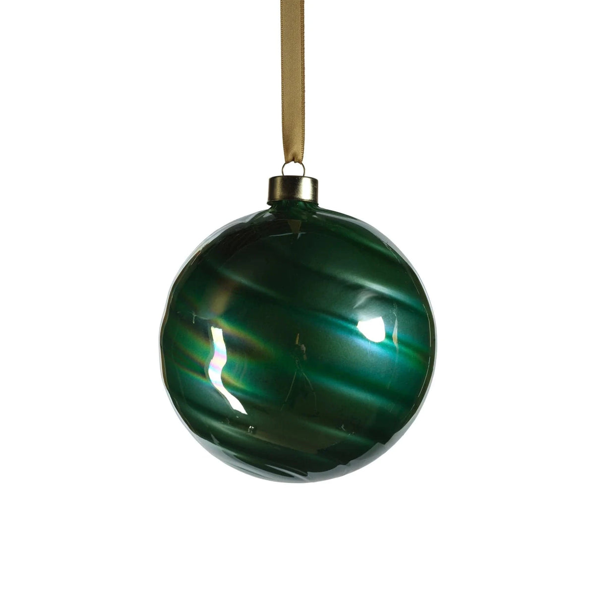Zodax Pearl Luster Glass Ball Ornament - Green Holiday Ornaments CH-7086