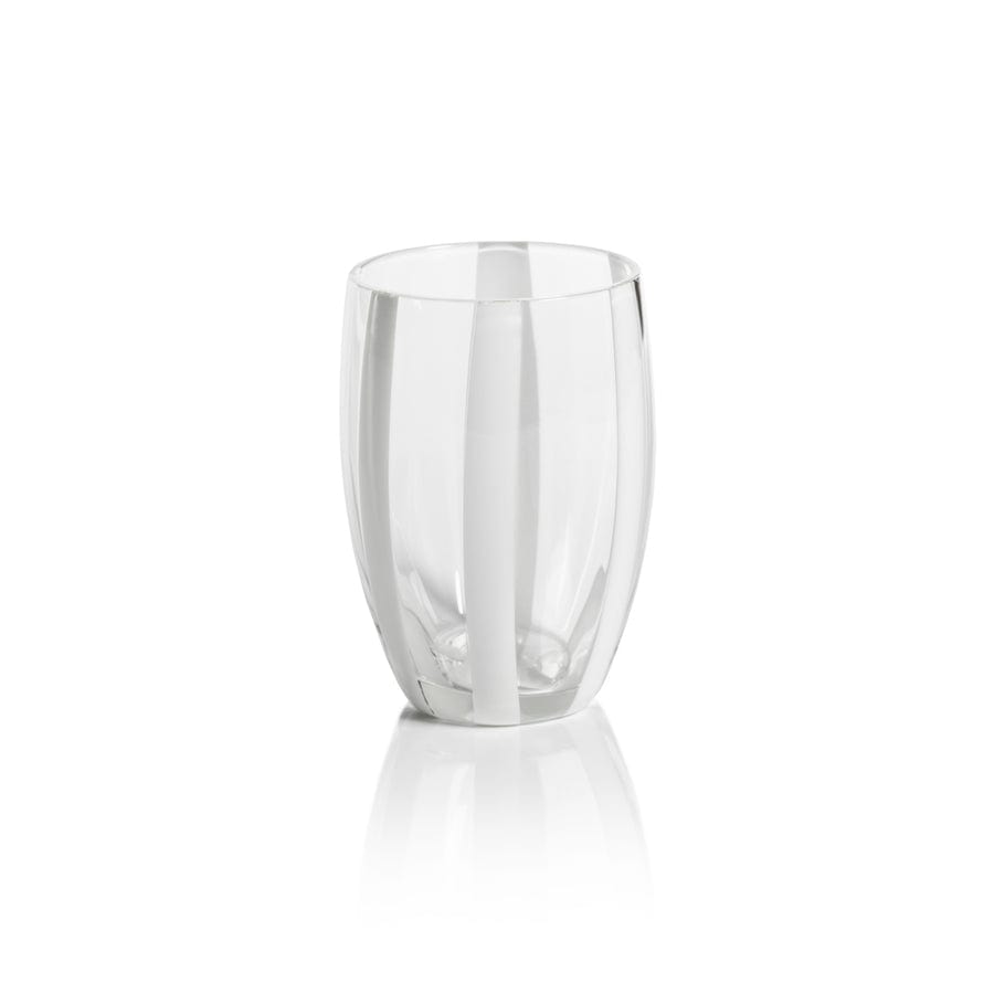 Zodax Portofino Stemless Glass with Stripes Glassware CH-6742