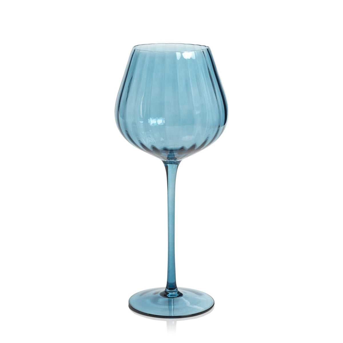 Zodax Red Wine Glass Madeleine Optic Glassware- Blue Glassware CH-6689