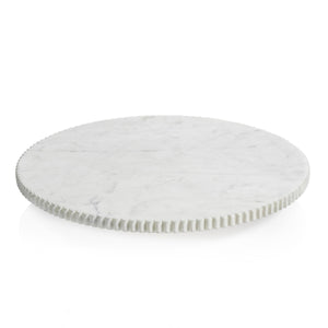 Zodax Ribbed White Marble Lazy Susan Kitchen & Dining IN-7583