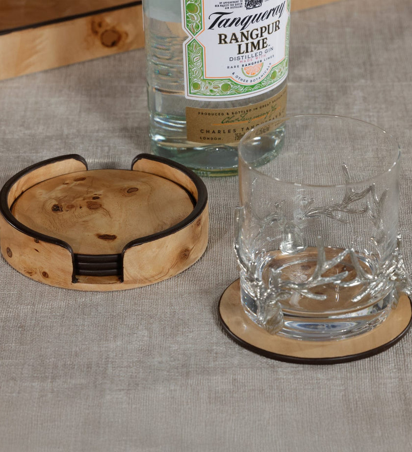 Round Burl Wood Coasters - secondary