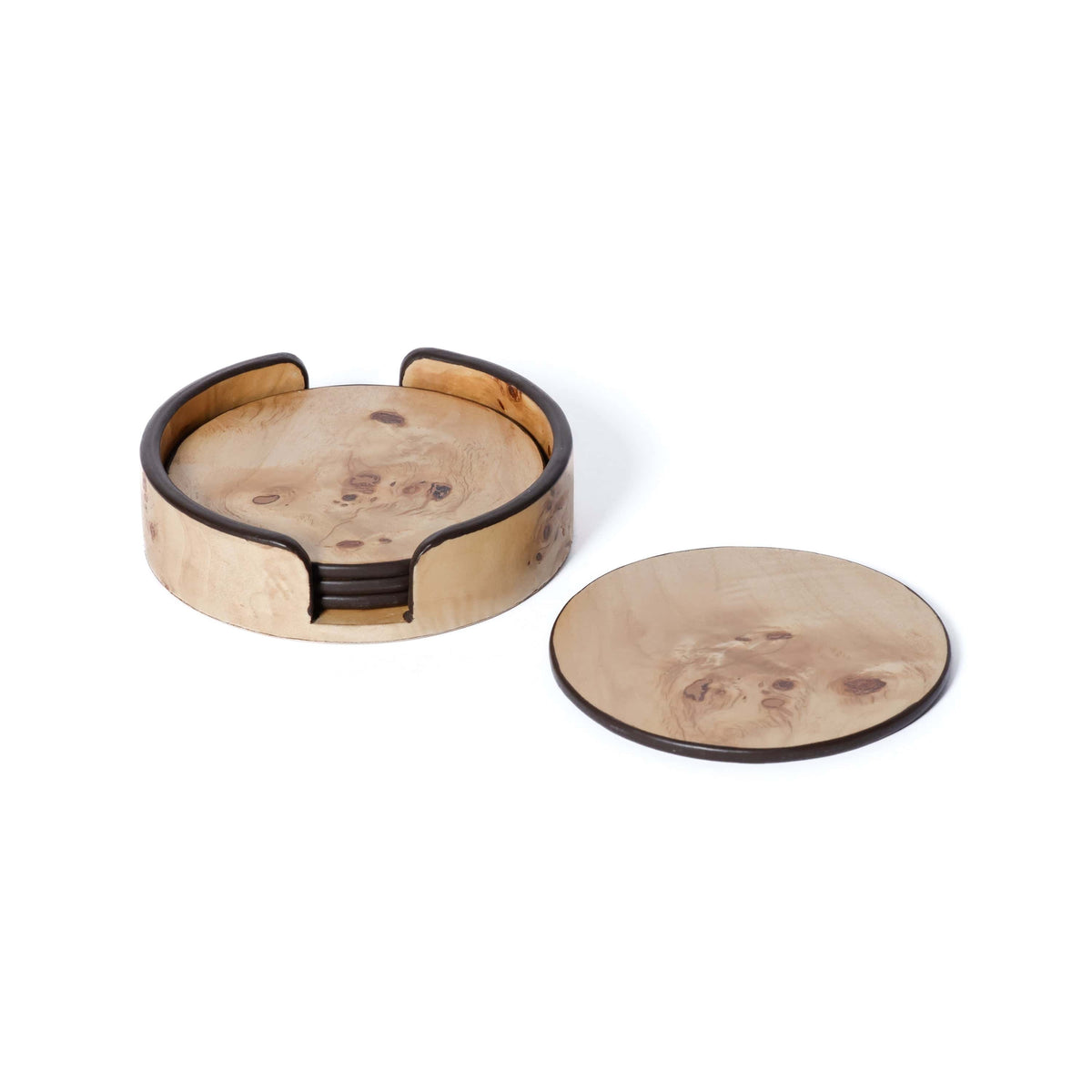 Zodax Round Burl Wood Coasters Coasters IN-8324