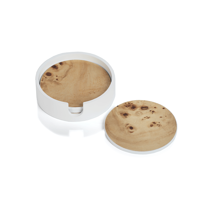 Zodax Round Burl Wood Coasters VT-1285