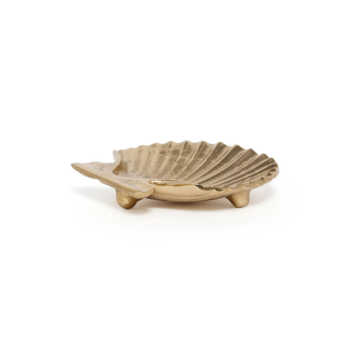 Zodax Sanibel Shell Tray - Raw Gold Aluminum Decorative Trays IN-8495