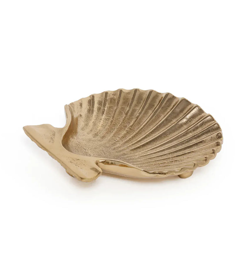 Sanibel Shell Tray - Raw Gold Aluminum
