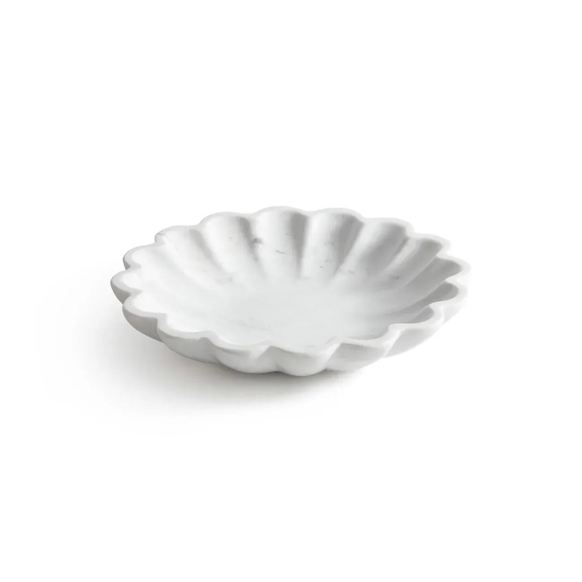 Zodax Scallop Flower Marble Bowl Bowl IN-8507